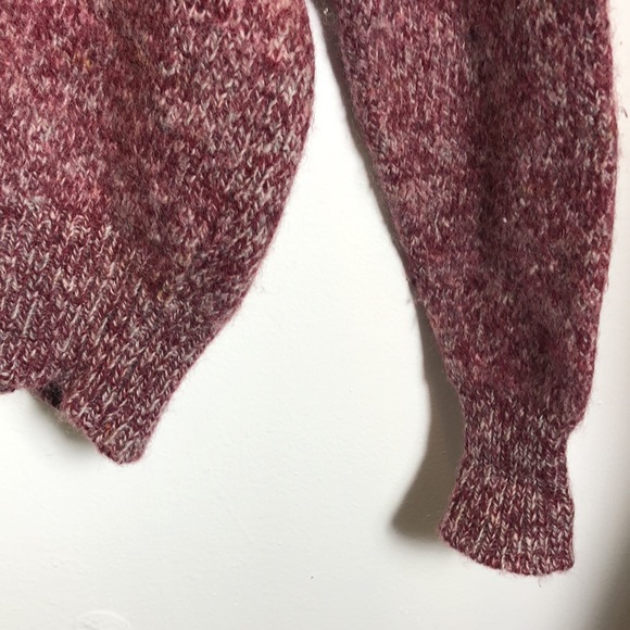 Pure Wool Burgundy Knit Sweater Minnesota - Picture 3 of 4